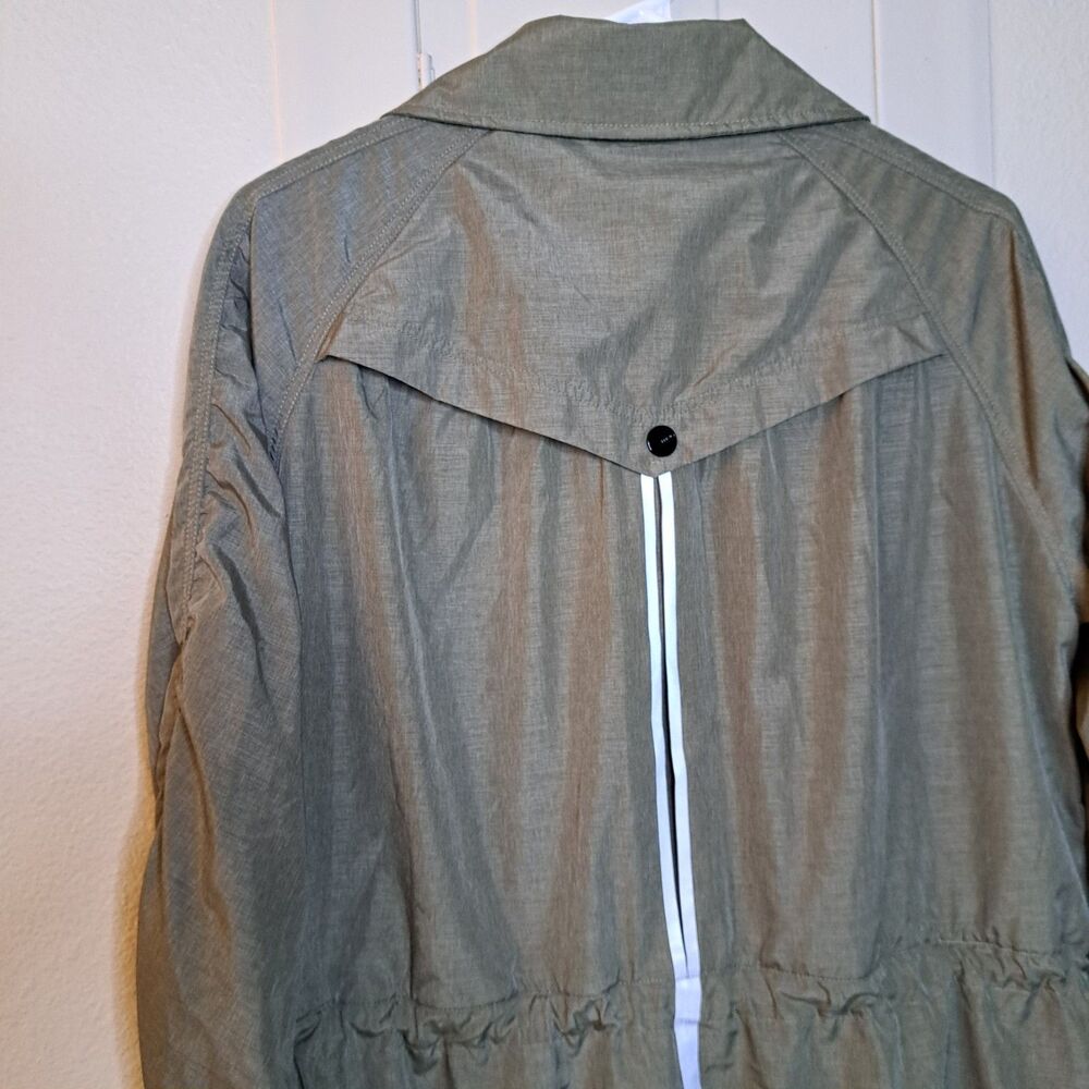 MPG Women Rain Coat Green Lightweight Size XL Breathable Zip Parka Green - Picture 10 of 10
